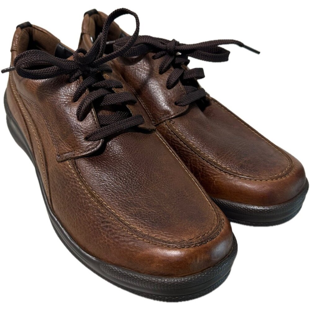 SAS Move On Walking Shoes Sneakers Men's Size 9.5 M Brown Leather Casual